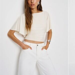 Reformation Avery Top in Cream